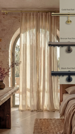 Load image into Gallery viewer, Natural linen sheer tulle in Natural colour - 1 panel
