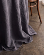 Load image into Gallery viewer, 100% Linen Tablecloth – Graphite colour, Round 218D
