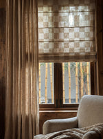 Load image into Gallery viewer, Wabi-Sabi collection, check pattern, Roman Blind
