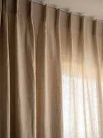 Load image into Gallery viewer, Custom Made Linen &amp; Hemp Curtains in Biscotti colour (Made to Measure) - 1 panel
