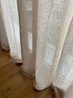 Load image into Gallery viewer, Natural linen sheer tulle in Beige colour - 1 panel
