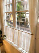 Afbeelding in Gallery-weergave laden, Linen Cafe Curtain – Half Window
