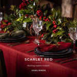 Afbeelding in Gallery-weergave laden, Scarlet red 100% Linen Napkins (Set of 4) – 45x45 cm
