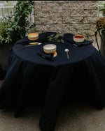 Afbeelding in Gallery-weergave laden, Tablecloth from dark blue soft linen no
