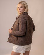 Afbeelding in Gallery-weergave laden, Quilted linen jacket Cocoa
