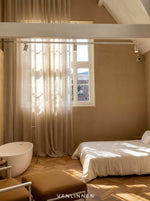 Afbeelding in Gallery-weergave laden, Natuurlijke linnen doorschijnende tule in natuurlijke kleur - 1 paneel
