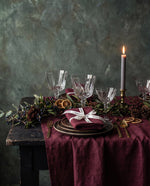Load image into Gallery viewer, Burgundy 100% Linen Napkins (Set of 4) – 45x45 cm
