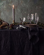 Load image into Gallery viewer, Black 100% Linen Napkins (Set of 4) – 45x45 cm
