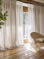 Load image into Gallery viewer, Custom Made 100% Oatmeal Natural Linen Curtains (Made to Measure) - 1 panel
