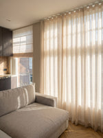 Load image into Gallery viewer, Coconut-white 100% linen thick curtains - 1 panel
