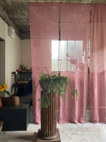 Afbeelding in Gallery-weergave laden, Raspberry linen sheer curtain fabric 90G/M²
