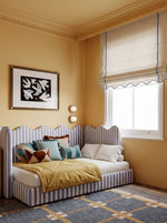 Load image into Gallery viewer, Linen Roman Blinds for Baby Rooms
