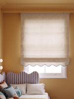 Load image into Gallery viewer, Linen Roman Blinds for Baby Rooms
