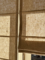 Load image into Gallery viewer, Linen Roman Blinds in Natural colour
