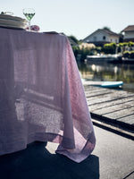 Load image into Gallery viewer, Lilac Tablecloth from soft natural linen
