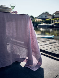 Lilac Tablecloth from soft natural linen
