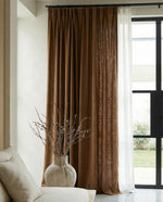 Load image into Gallery viewer, Chestnut natural linen curtains, thick drapes - 1 panel
