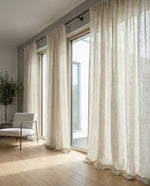 Load image into Gallery viewer, Coconut-white 100% linen thick curtains - 1 panel
