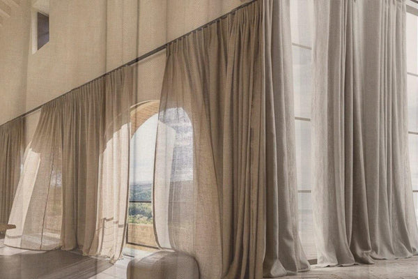 Natural linen curtains, 100 % linen textile – VANLINNEN