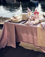 Load image into Gallery viewer, Lilac Tablecloth from soft natural linen
