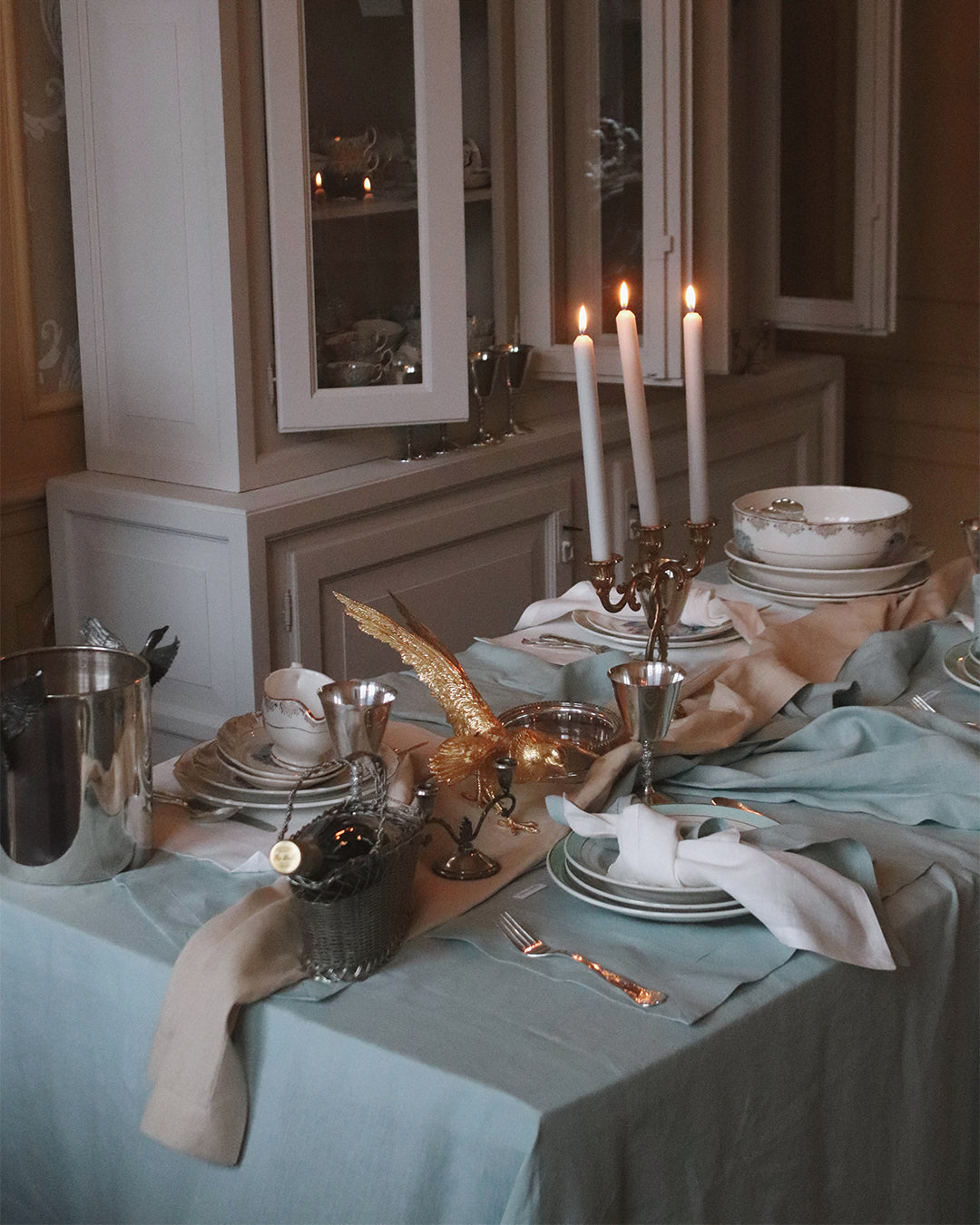 Tablecloth from soft natural linen - multiple colours