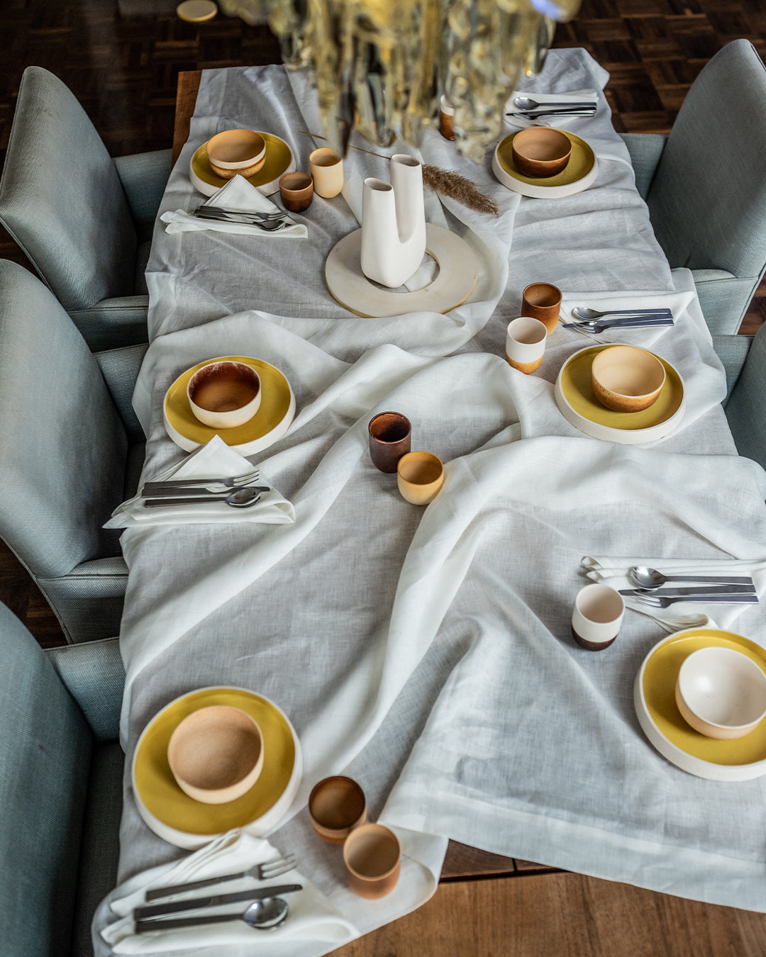 Tablecloth from soft natural linen - multiple colours