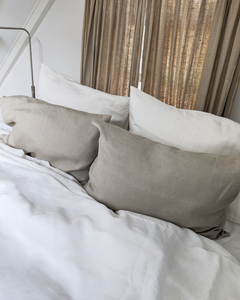White bedding set from soft linen