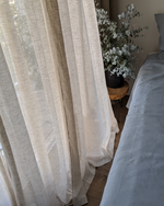 Load image into Gallery viewer, Natural linen veil, sheer linen tulle - 1 panel
