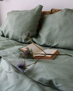 Afbeelding in Gallery-weergave laden, Olive bedding set from soft linen
