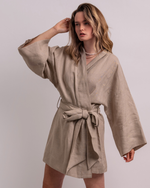 Load image into Gallery viewer, Linen short kimono - multiple colours
