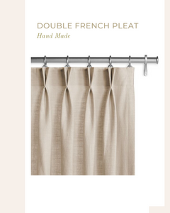 Chestnut linen curtains, thick drapes - 1 panel