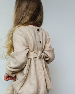 Linnen jurk Dusty rose