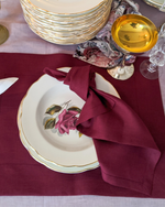 Load image into Gallery viewer, Linen burgundy napkins
