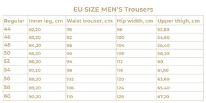 Linen trousers for men in natural linen colour