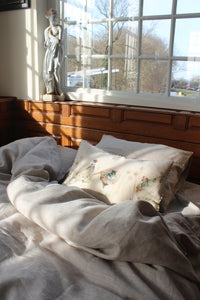 Natural flax linen pillow case