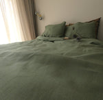 Afbeelding in Gallery-weergave laden, Olive bedding set from soft linen
