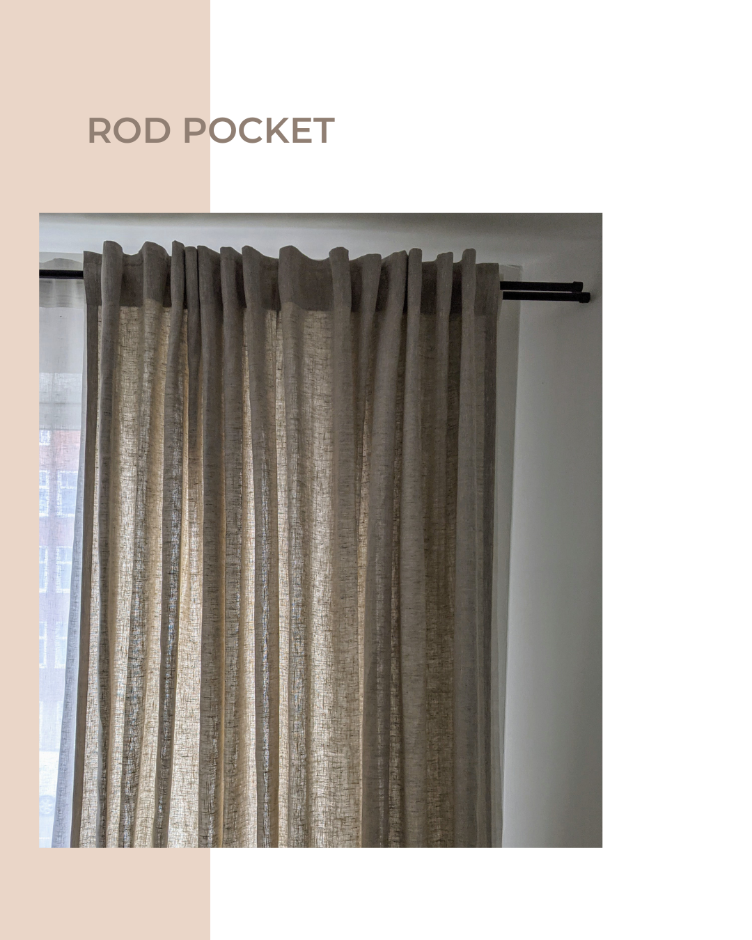 Blackout linen curtains - in any offered linen - 1 panel