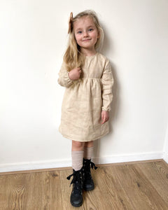 Linnen jurk Dusty rose