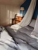 Load image into Gallery viewer, Dusty blue bedding set from soft linen
