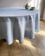 Afbeelding in Gallery-weergave laden, Tablecloth from soft linen in dusty blue
