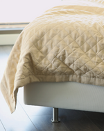 Load image into Gallery viewer, Quilted linen duvet in beige
