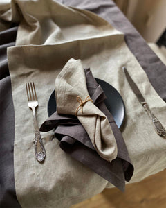 Linen napkin in Safari colour