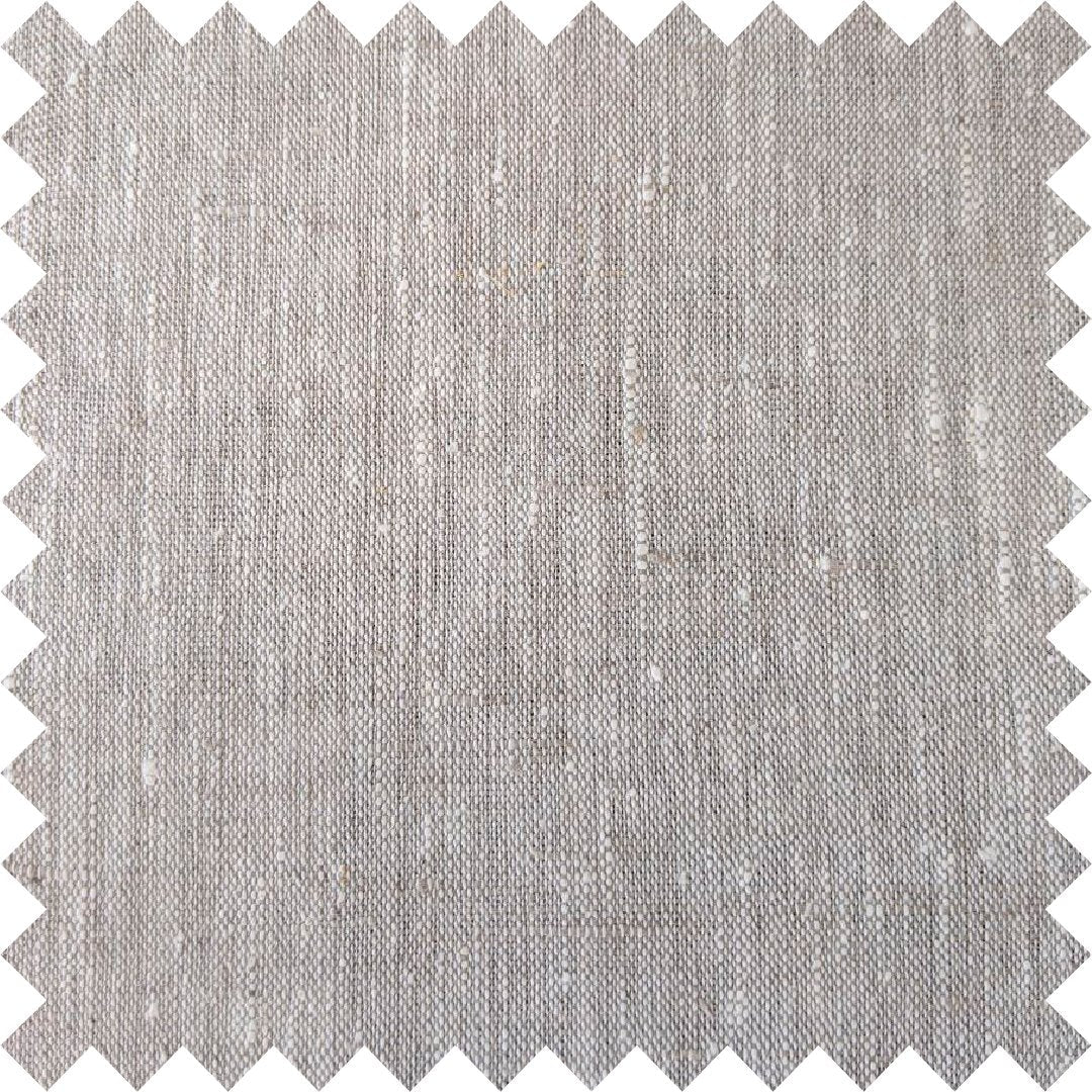 Natural light grey linen with white dots, thick drapes - 1 panel
