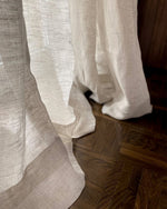 Load image into Gallery viewer, Natural linen veil, sheer linen tulle - 1 panel
