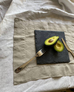 Linen table placemat in Safari