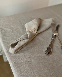 Tablecloth from soft linen in Safari