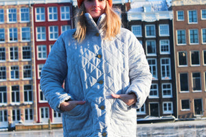 Multiseason linen quilted jacket