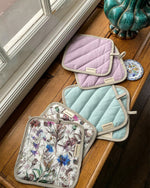 Afbeelding in Gallery-weergave laden, Linnen pannenlap in turquoise
