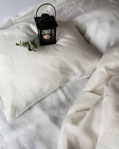 White bedding set from soft linen