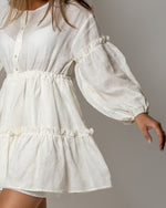 Load image into Gallery viewer, Linen white Boho dress
